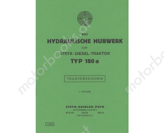 Ersatzteilkatalog Steyr Hydraulik, Hubwerk für 180a 2-Zylinder