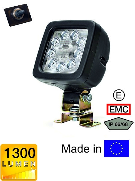 Arbeitsscheinwerfer LED mit Schalter 11-33V für Steyr Serie 80