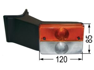 Anbauleuchte Leuchte rechts mit Halter für Steyr 8045 8050 8055 8060 8070 8075 8080 8090 8095 SK2 Kabine ÖI47282.5 Ausverkauft!
