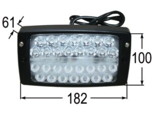 Arbeitsscheinwerfer LED 30 x 2W LEDs Spannung: V10 - 30V 3280 Lumen zu Traktoren Case, Deutz, Fendt, MF, Steyr 942, 948, 955, 964, 970, 8080, 9078, 9086, 9090, 9094 Ö98303