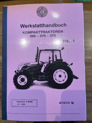Reparaturhandbuch Werkstatthandbuch Steyr Kompakt 360 370 375 Teil 1: Allg. Motor Getriebe Kupplung Antriebsstrang mech. Vorderradantrieb mech. Hinterradantrieb Zapfwelle Bremsen H_Rep_Kompakt_Teil1