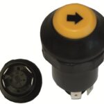Druckschalter gelb Heben-Senken zu CNH-Steyr assend zu Case Maxxum 5120, 5130, 5140, 5150, 5220, 5230, 5240, 5250; Mc Cormick MTX 110, 120, 125, 135, 140, 150B Power, MC 80, 90, 100, 115, 135; JCB, Renault und Steyr - diverse Typen Ö90944
