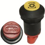 Taster Drucktaster Druckschalter gelb Heckzapfwelle hinten am Kotflügel SteyrProfi 4100, 4110, 4115, 4120, 4130, 6115, 6125, 6135, 6140, CVT 6165, 6180, 6200, 6210, 6225 Case uvm siehe Details; Ö90945