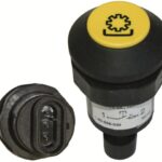 Taster Drucktaster Druckschalter gelb Heckzapfwelle PTO Ein-Aus Drucktaster Außenschaltung Kotflügel Steyr CVT 6135, 6140, 6145, 6150, 6155, 6160, 6170, 6175, 6190, 6195, M 9080, 9090, 9100, MT 9080, 9085, 9090, 9100, 9105 CS 80, 90, 100, CS 80 PRO, 85 PRO, 90 PRO, 95 PRO, 100 PRO, 105 PRO, CVX, 140, 150, 160, 175, 195, 1135, 1145, 1155, 1170, 1190, 1195; NH T 7510, 7520, 7530, 7540, 7550, TVT 135, 145, 155, 170, 190, 195; Ö90946