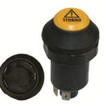 Druckschalter gelb für Warnblinkanlage "STORNO" Steyr Serie 80 Serie 900/9000 Ö90983