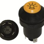 Druckschalter gelb für Rundumleuchte Drehleuchte Steyr Serie 80 Serie 900/9000 Ö90984