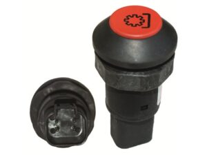 Taster Drucktaster Druckschalter rot Zapfwelle Aus Aussenschaltung Kotflügel passend zu Case CS 78, 86, 94, 100, 110, 120, 130, 150; Steyr 9105, 9115, 9125, 9145, M 9078, M 9086, M 9094 Ö90996
