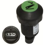 Druckschalter grün Regelhydraulik Senken Außenschaltung Kotflügel Steyr 6135 CVT, 6140 CVT, 6145 CVT, 6150 CVT, 6155 CVT, 6160 CVT, 6170 CVT, 6175 CVT, 6190 CVT, 6195 CVT, 9080 M, 9090 M, 9100 M, 9080 MT, 9085 MT, 9090 MT, 9100 MT, 9105 MT Case CS 80, 90, 100, CS 80 PRO, 85 PRO, 90 PRO, 95 PRO, 100 PRO, 105 PRO, CVX, 140, 150, 160, 175, 195, 1135, 1145, 1155, 1170, 1190, 1195; NH T7510, T7520, T7530, T7540, T7550, TVT135, TVT145, TVT155, TVT170, TVT190, TVT195; Ö91001