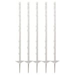 Kunststoffpfahl Weidezaunpfahl Weidezaunstecken 105 cm, Doppeltritt (5 STK.) Ö60353 (Oldifan Spezialpreis)